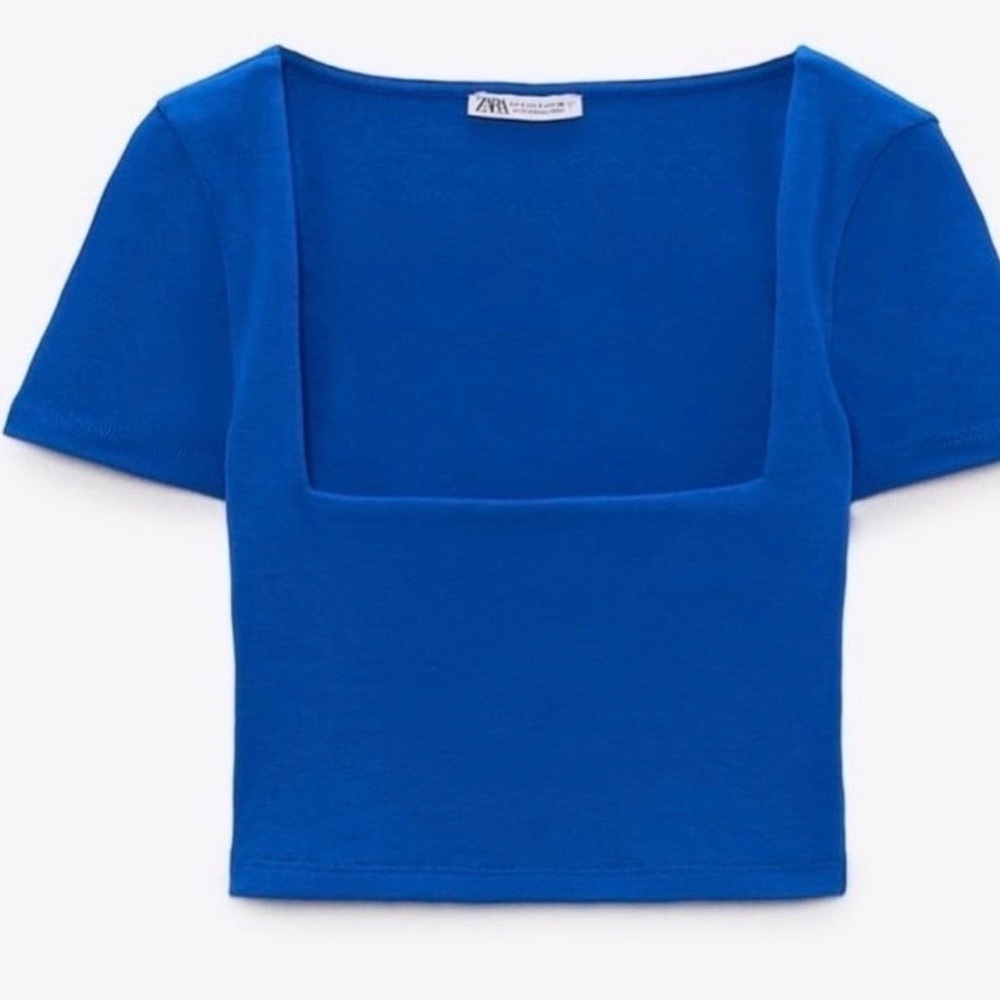 Zara Women's Vibrant Blue Crop Top